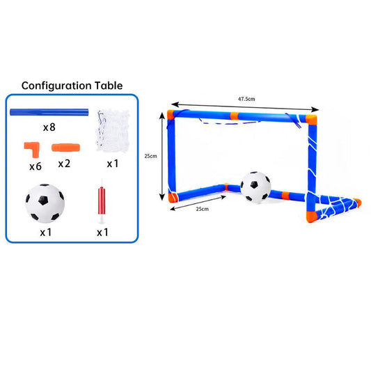 Mini foldable plastic soccer set