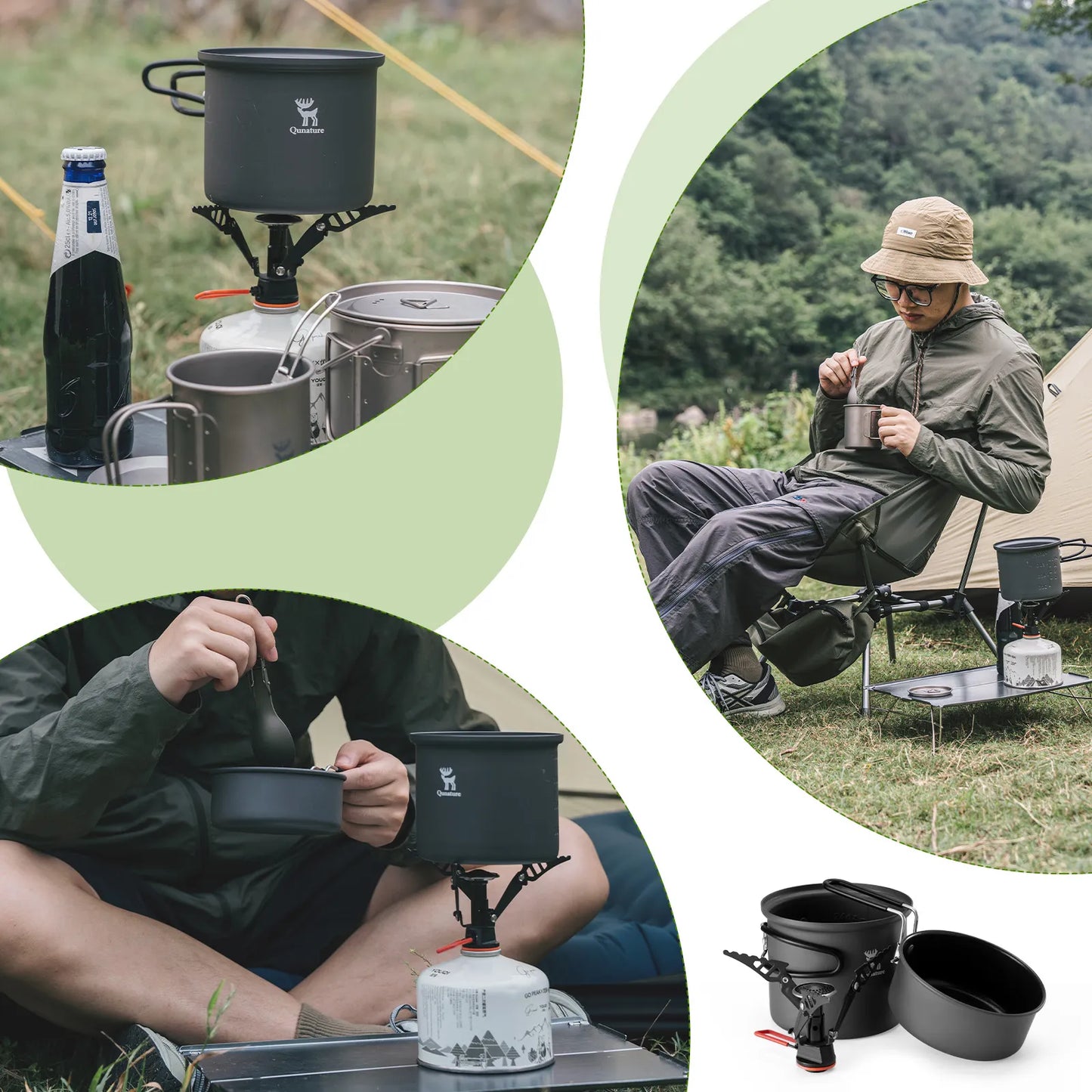 Ultra-Light Aluminum Nestable Camping Cookware Set