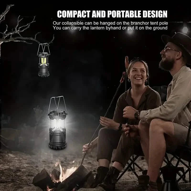 2-Piece Collapsible LED Camping Lantern Set