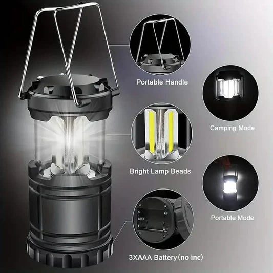 2-Piece Collapsible LED Camping Lantern Set