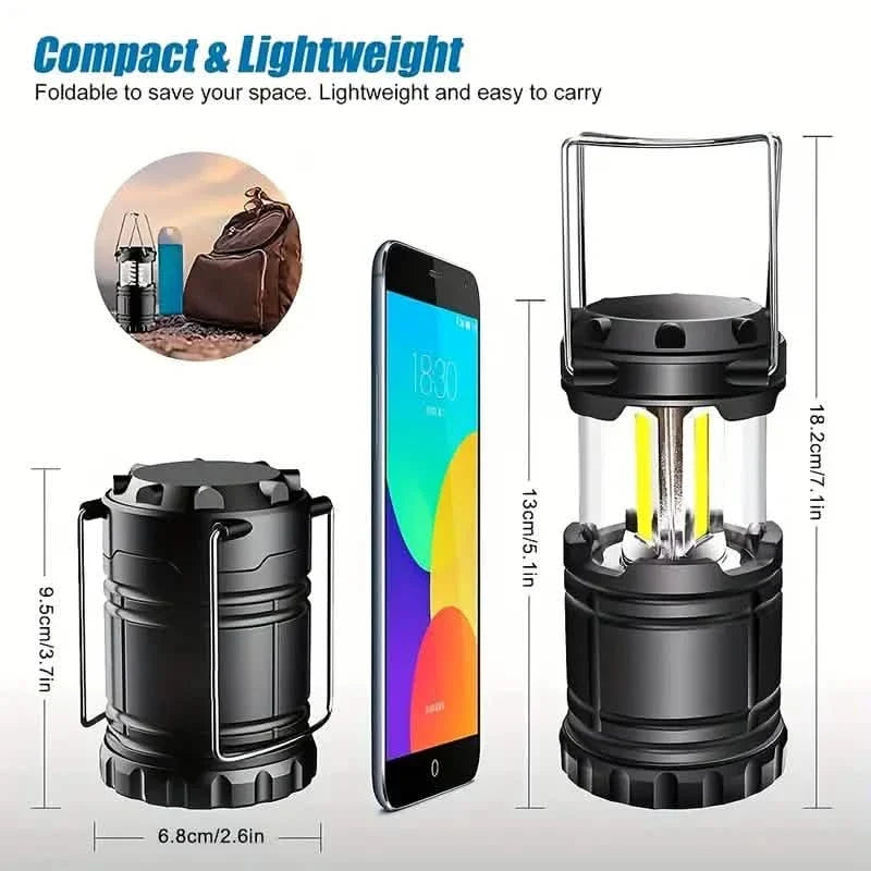 2-Piece Collapsible LED Camping Lantern Set