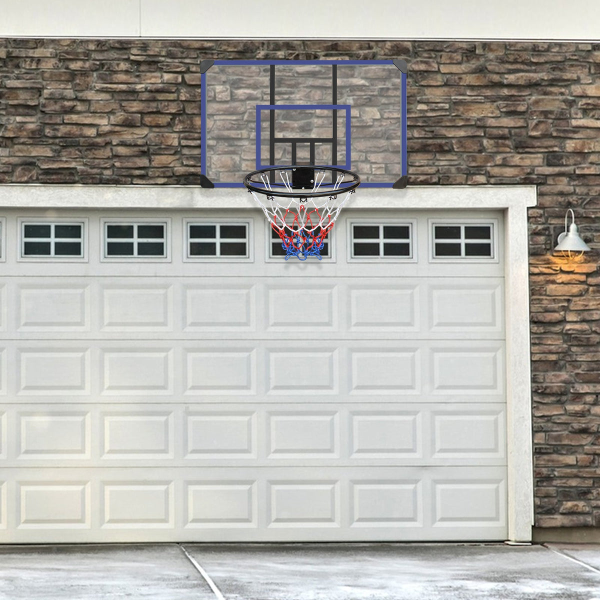 Wall mounted basketball basket