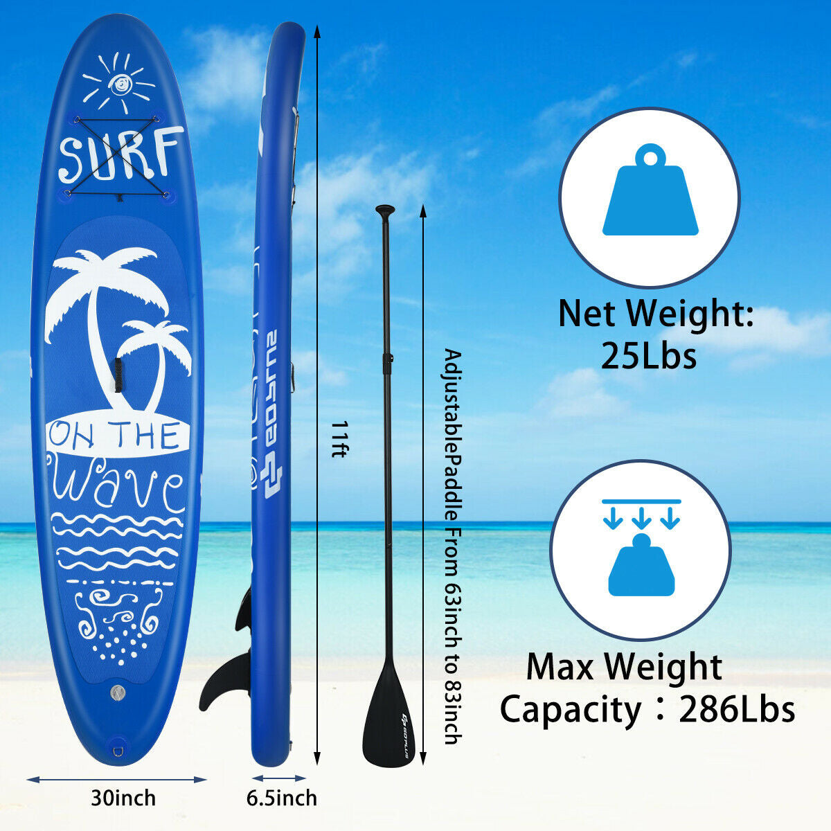 Inflatable Adjustable Stand-Up Paddle Board