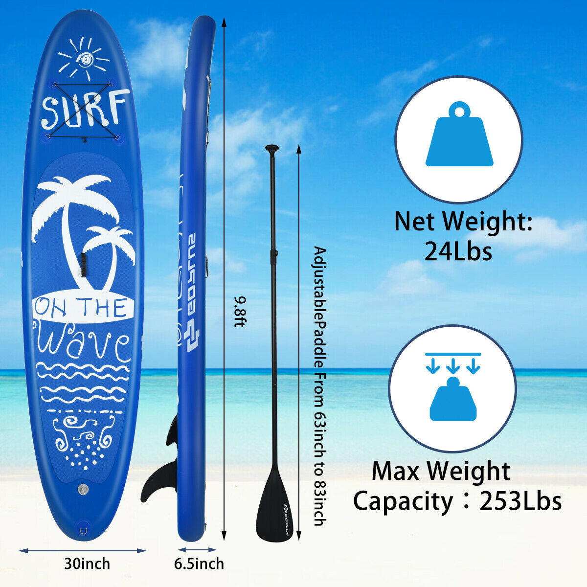 Inflatable Adjustable Stand-Up Paddle Board