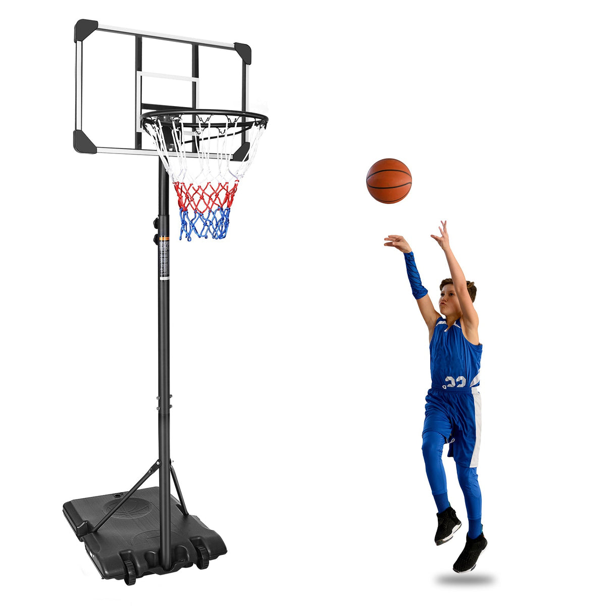 Portable Basketball Goal System With Wheels