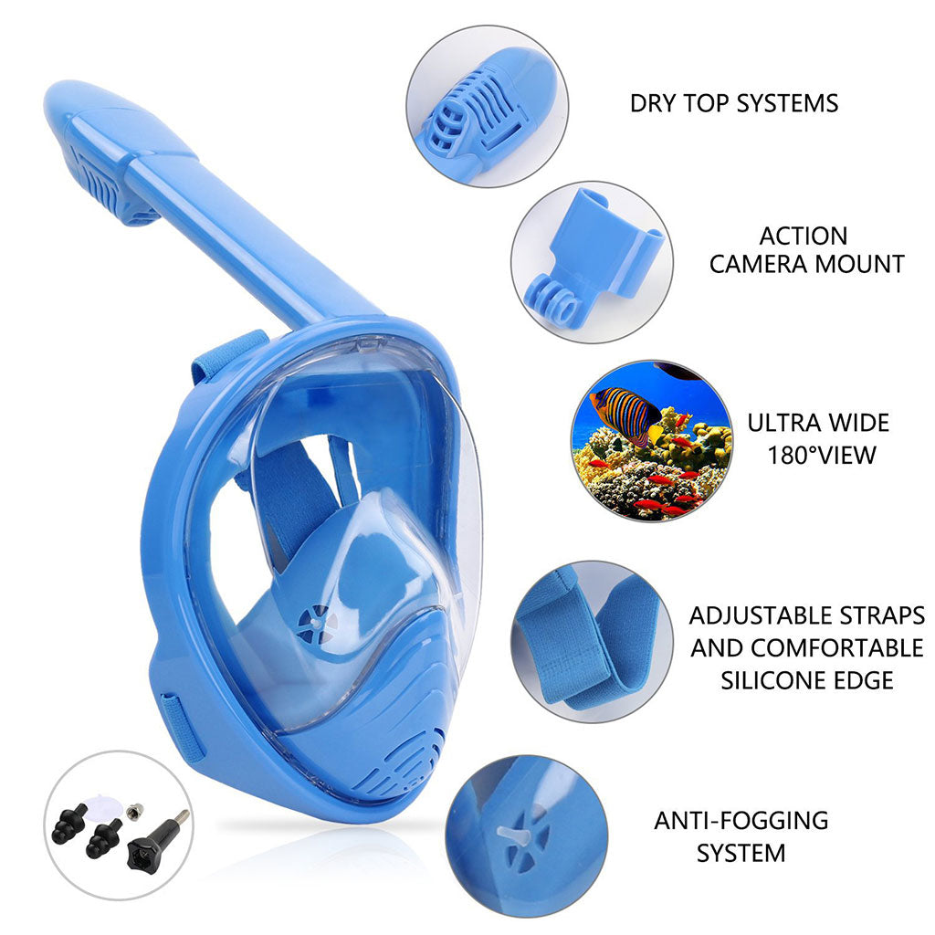 Kids Full Face Panoramic Snorkeling Mask