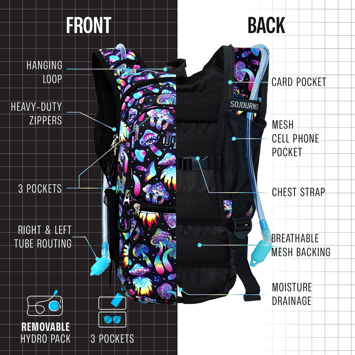 Medium Hydration Pack Backpack For Hiking
