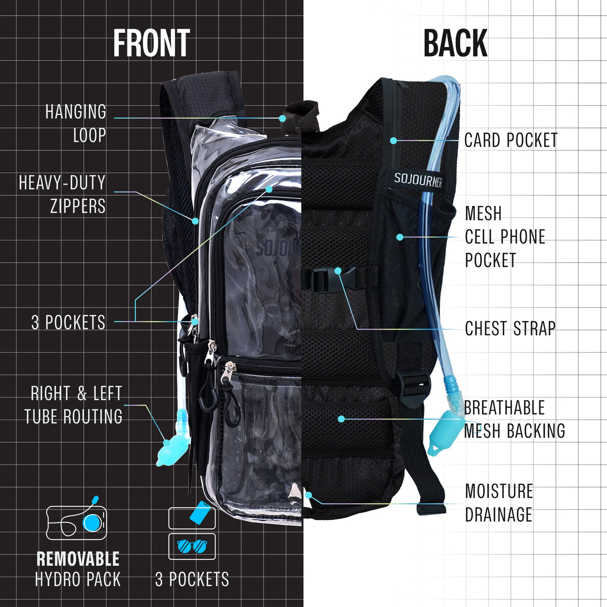 Medium Hydration Pack Backpack For Hiking