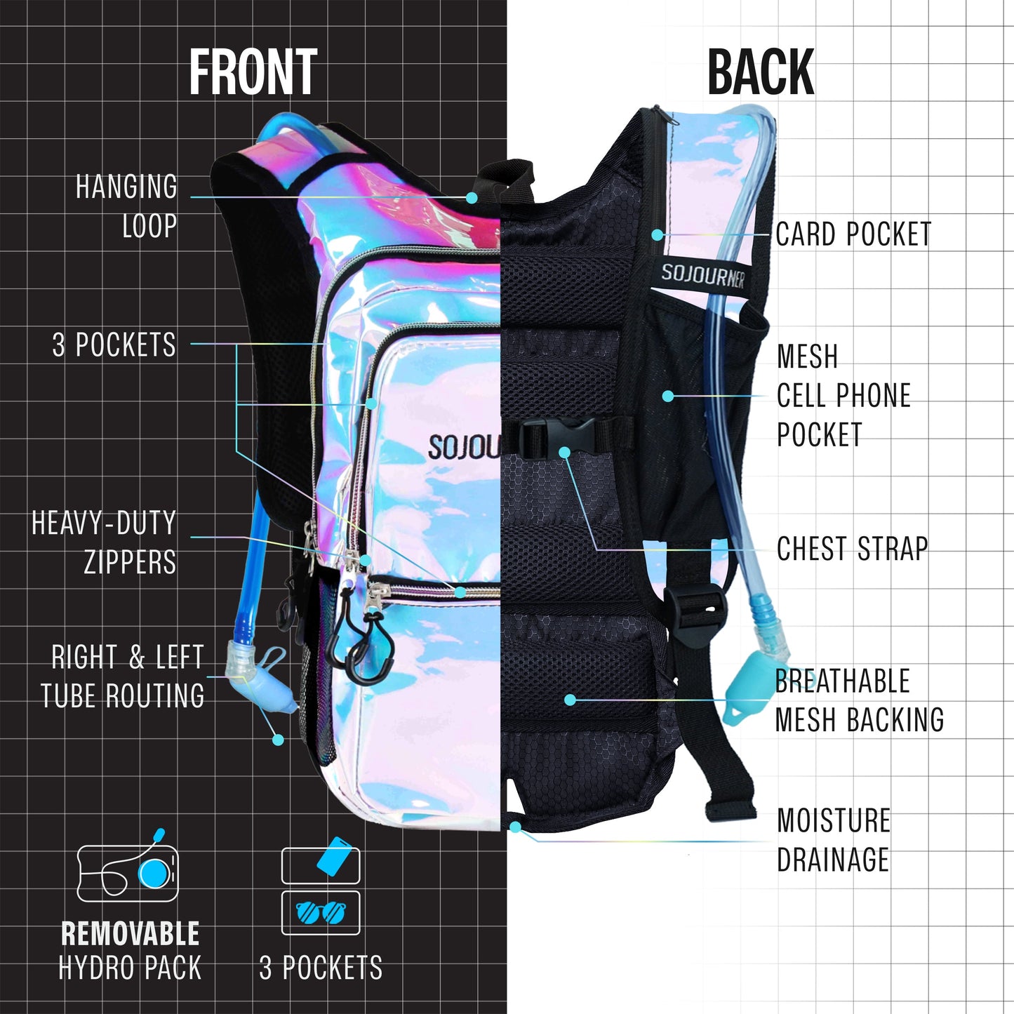 Medium Hydration Pack Backpack For Hiking
