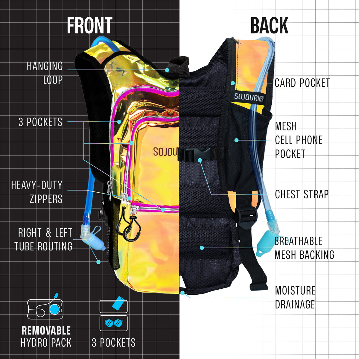 Medium Hydration Pack Backpack For Hiking