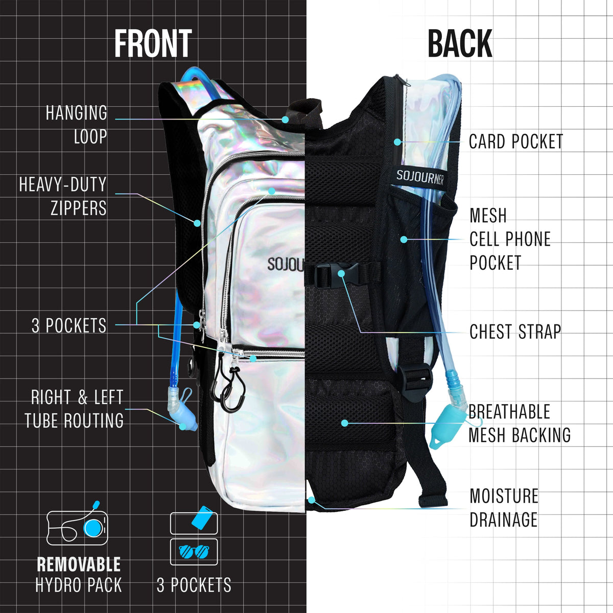 Medium Hydration Pack Backpack For Hiking