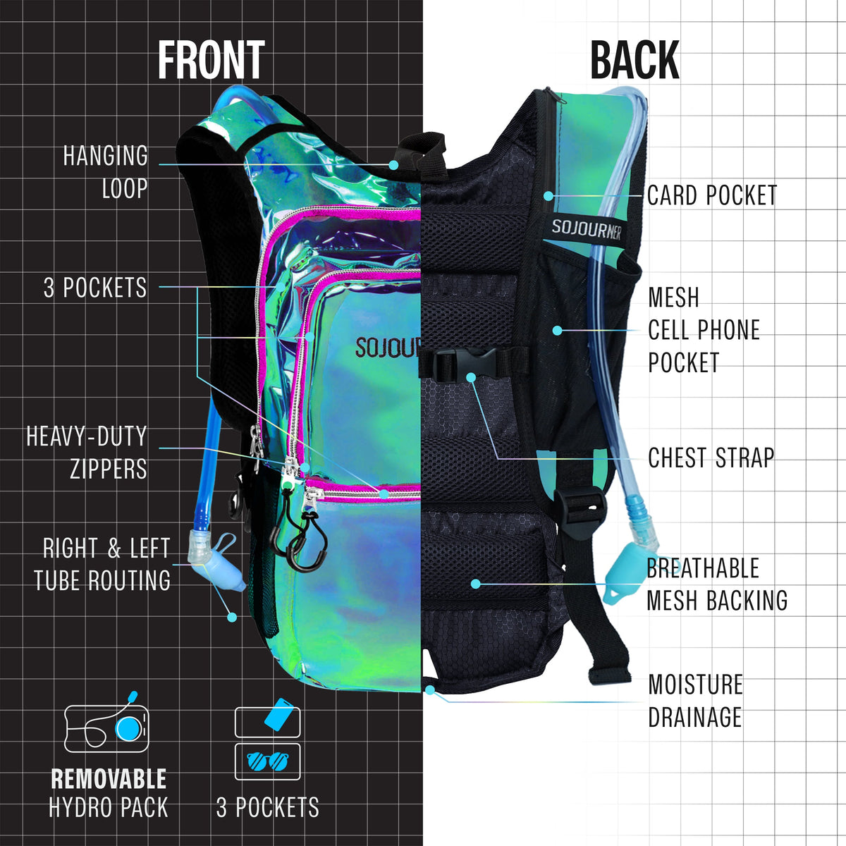 Medium Hydration Pack Backpack For Hiking