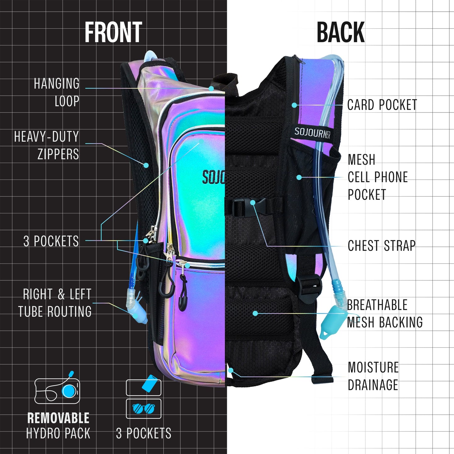 Medium Hydration Pack Backpack For Hiking