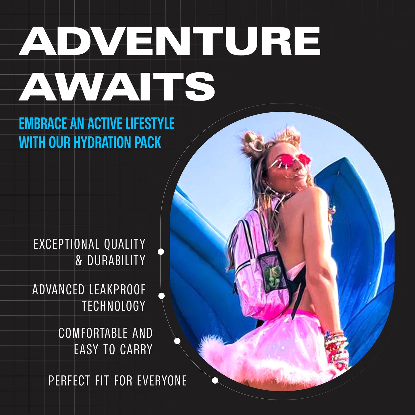 Medium Hydration Pack Backpack For Hiking