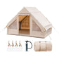 Inflatable Camping Tent 2/4/6 People Glamping Tent for Family Camping with Pump-Beige