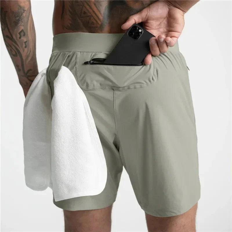 Men's Quick-Dry Performance Shorts With Zipper Pocket