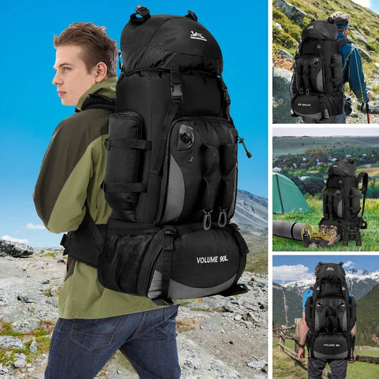 90L Waterproof Large Capacity Hiking Backpack