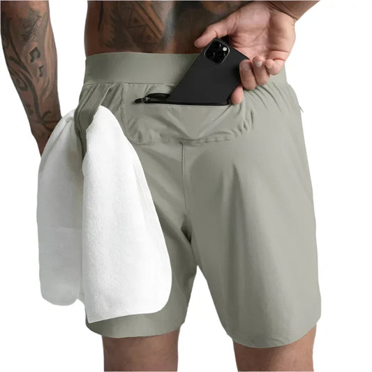Men's Quick-Dry Performance Shorts With Zipper Pocket