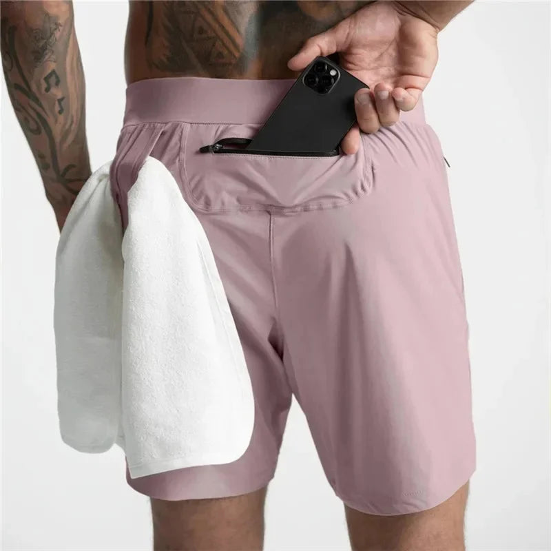 Men's Quick-Dry Performance Shorts With Zipper Pocket