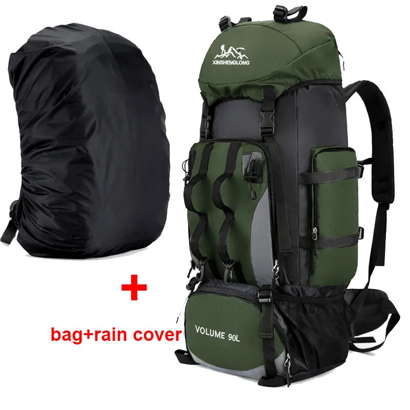 90L Waterproof Large Capacity Hiking Backpack