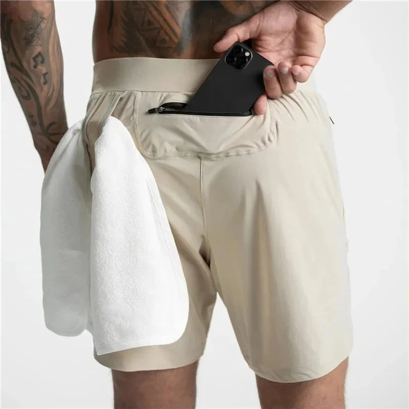 Men's Quick-Dry Performance Shorts With Zipper Pocket