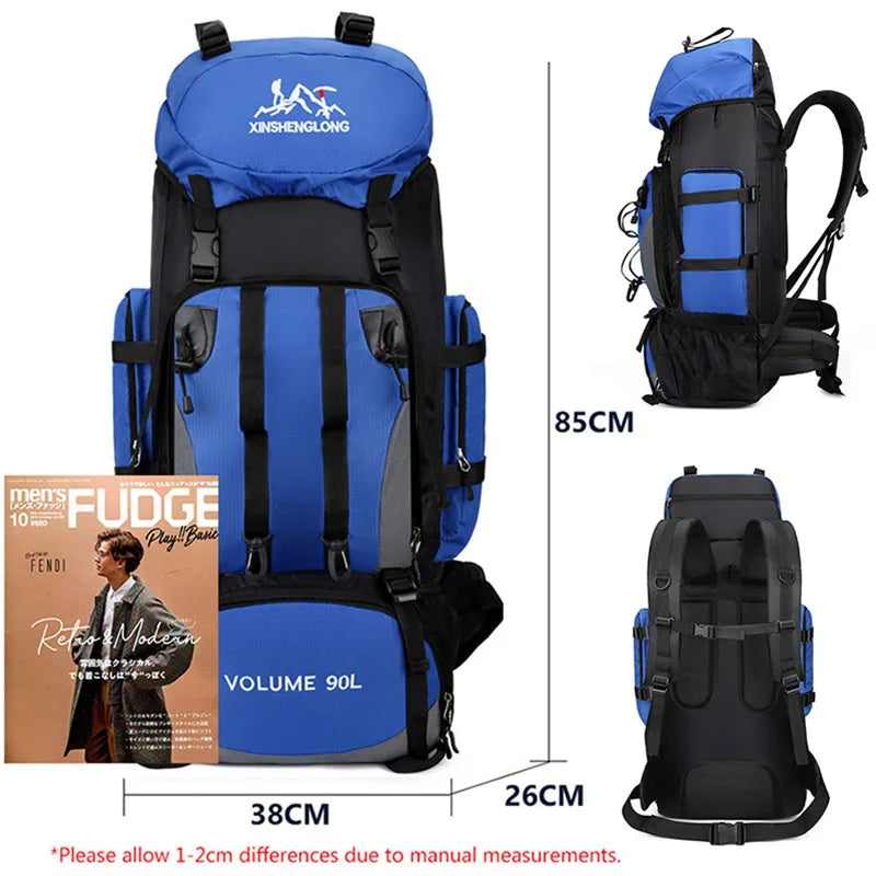 90L Waterproof Large Capacity Hiking Backpack