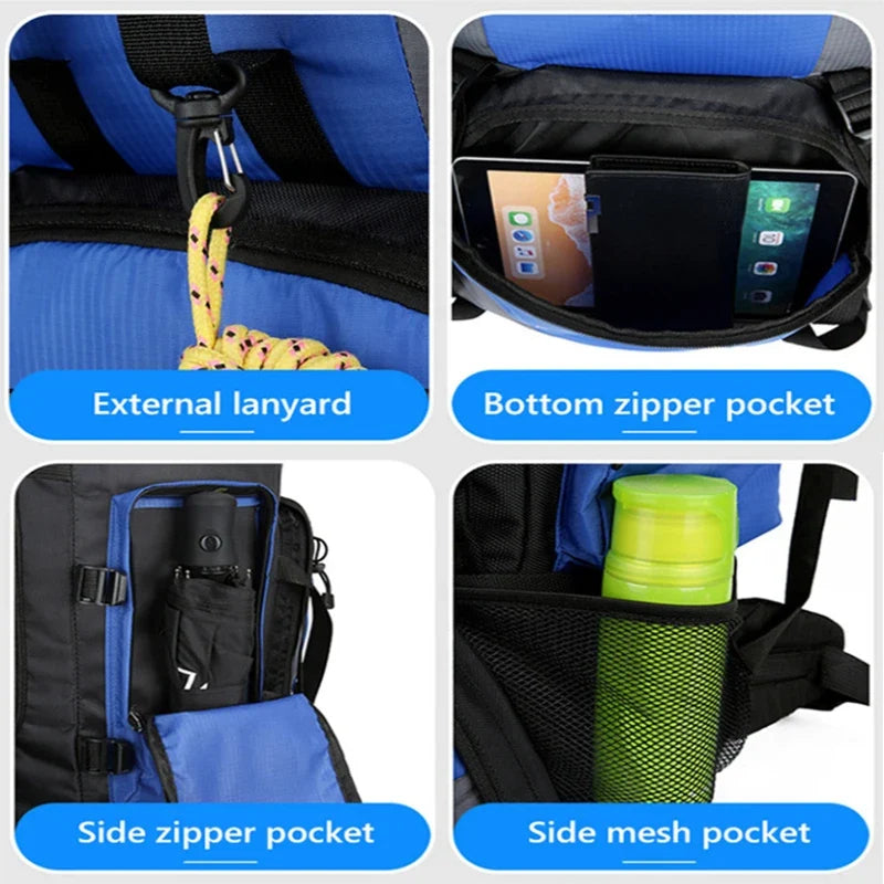90L Waterproof Large Capacity Hiking Backpack