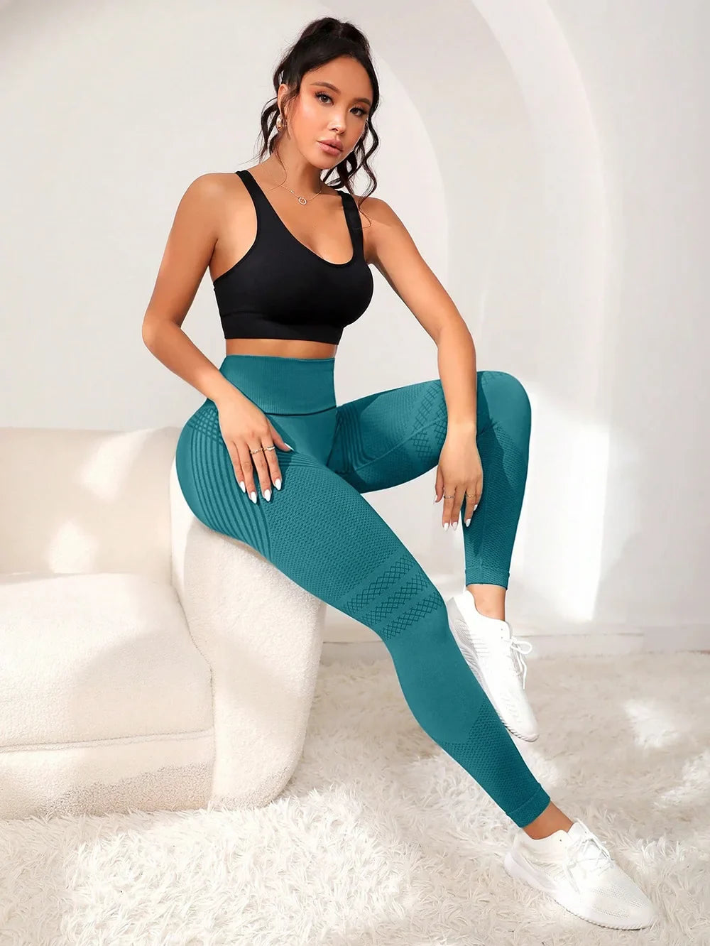 High-Waisted Sculpting Athletic Leggings
