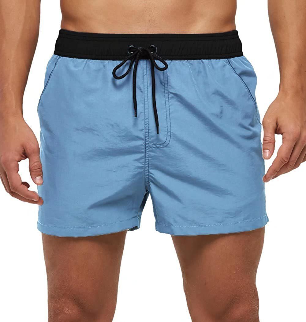 Men's Adjustable Drawstring Swim Shorts