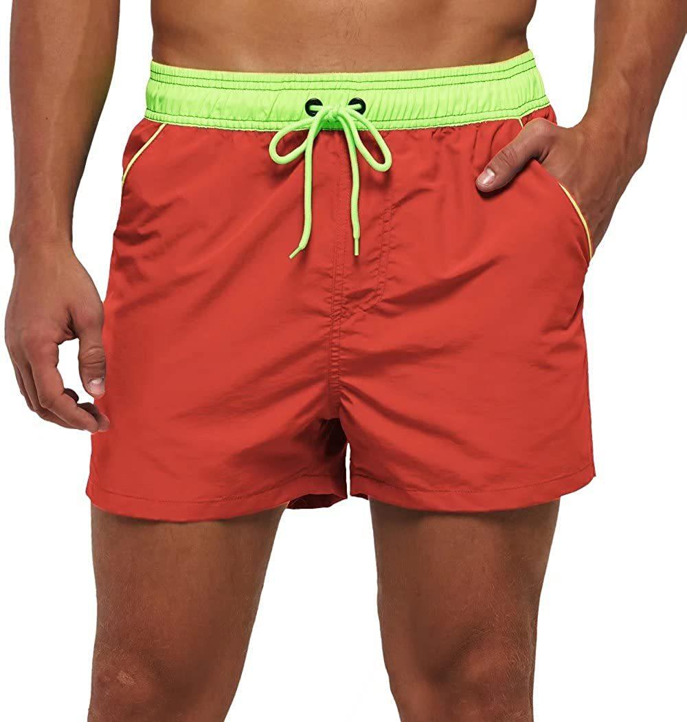 Men's Adjustable Drawstring Swim Shorts