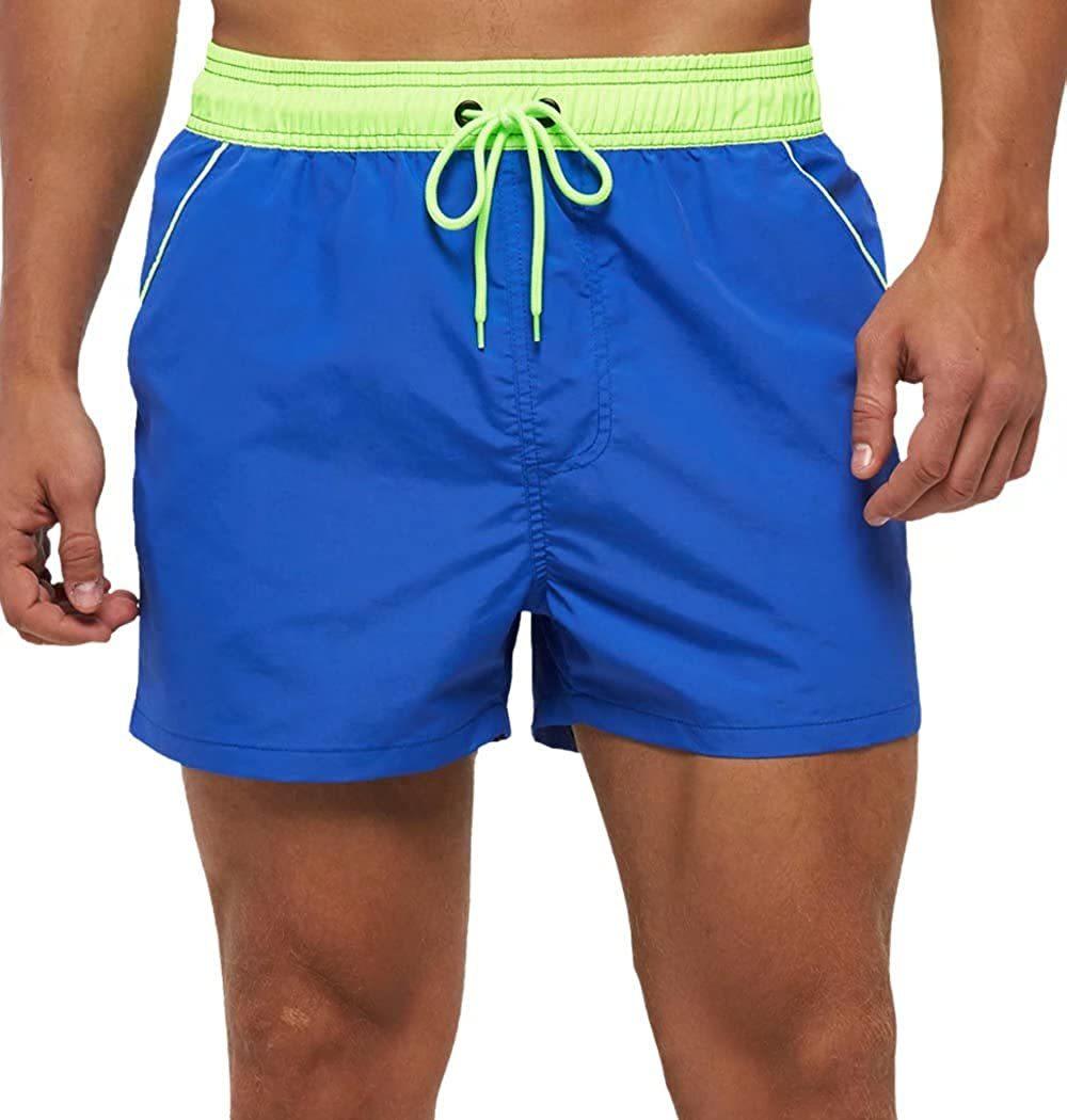 Men's Adjustable Drawstring Swim Shorts