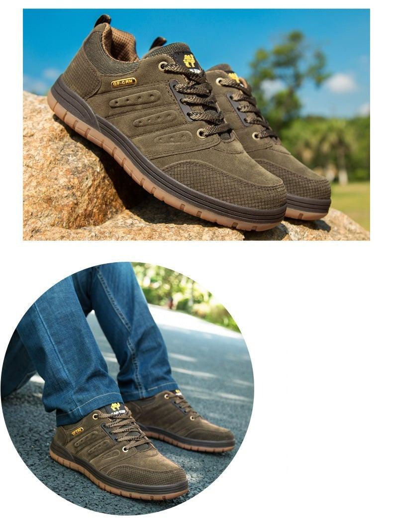 Men's Lace-Up Wear-Resistant Hiking Shoes