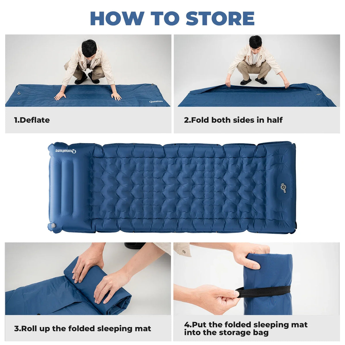 Ultra-Light Inflatable Sleeping Pad With Pillow
