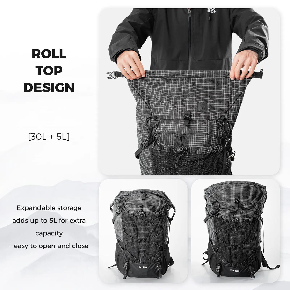 30-35L Lightweight Waterproof Hiking Backpack